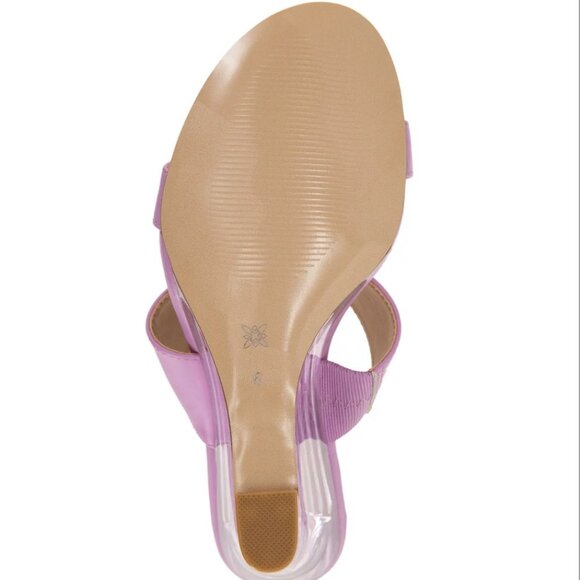 BCBG Walina Lucite Wedge Sandal in Pink Orchid New in Box Size 9.5 - Picture 6 of 13